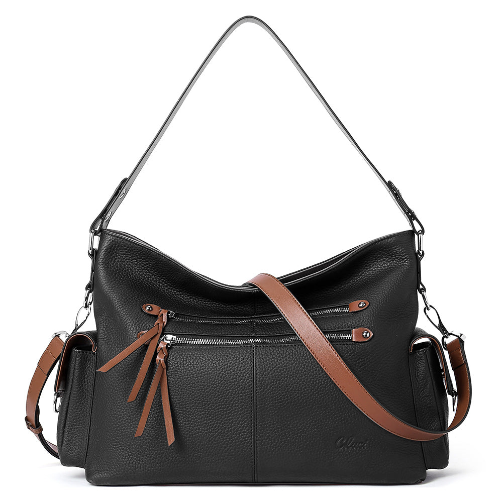 CLUCI Women Genuine Leather Hobo Handbags Designer Top Handle Tote Lar ...
