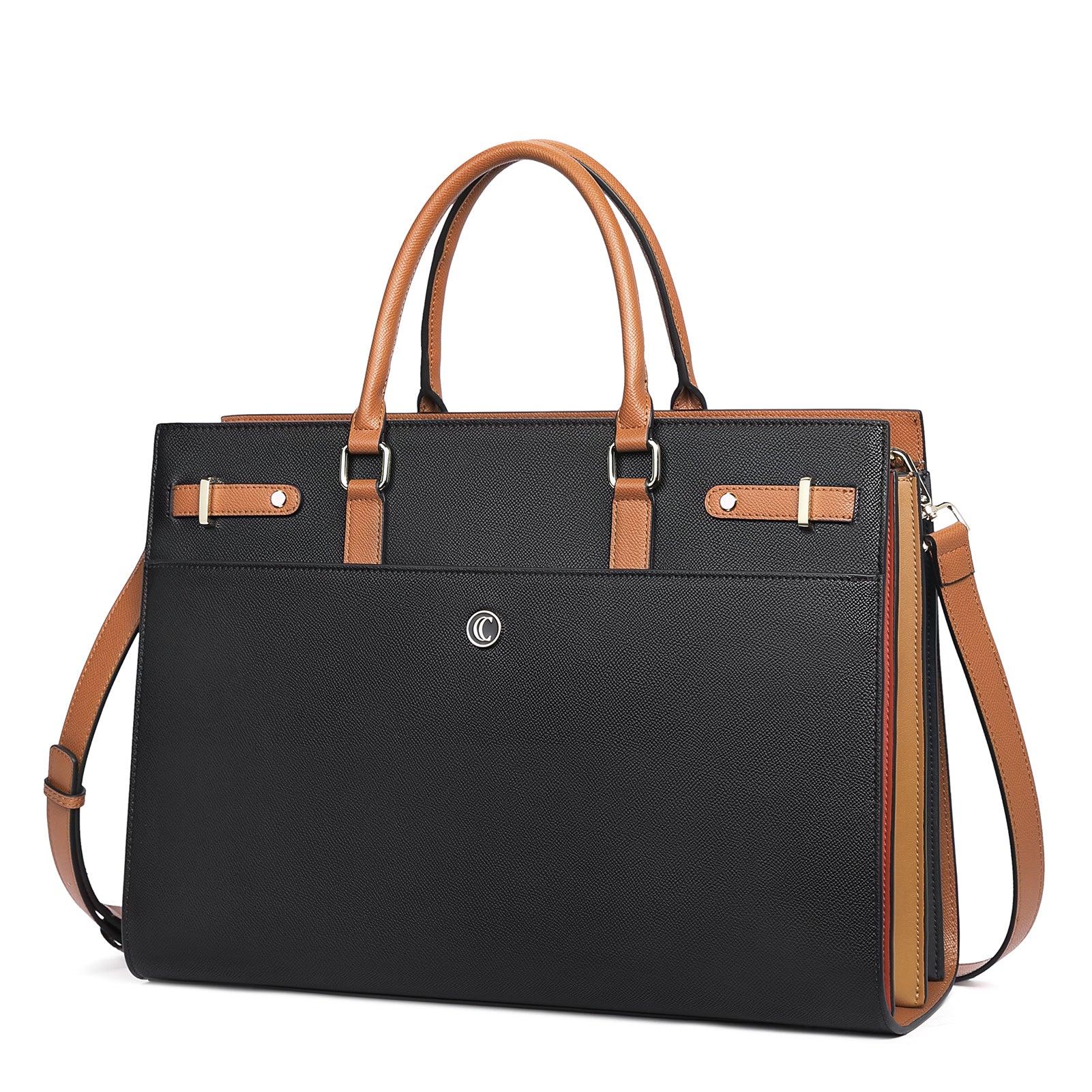 CLUCI Leather Briefcase for Women 15.6