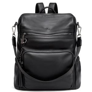 Greene Luxury Vintage Women's Leather Backpack Purse For Commuting | CLUCI