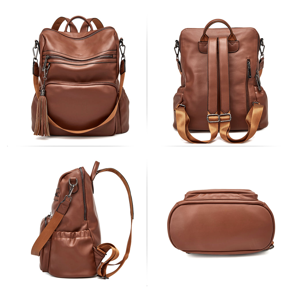 CLUCI Backpack Purse for Women Fashion Leather Designer Travel Large L ...