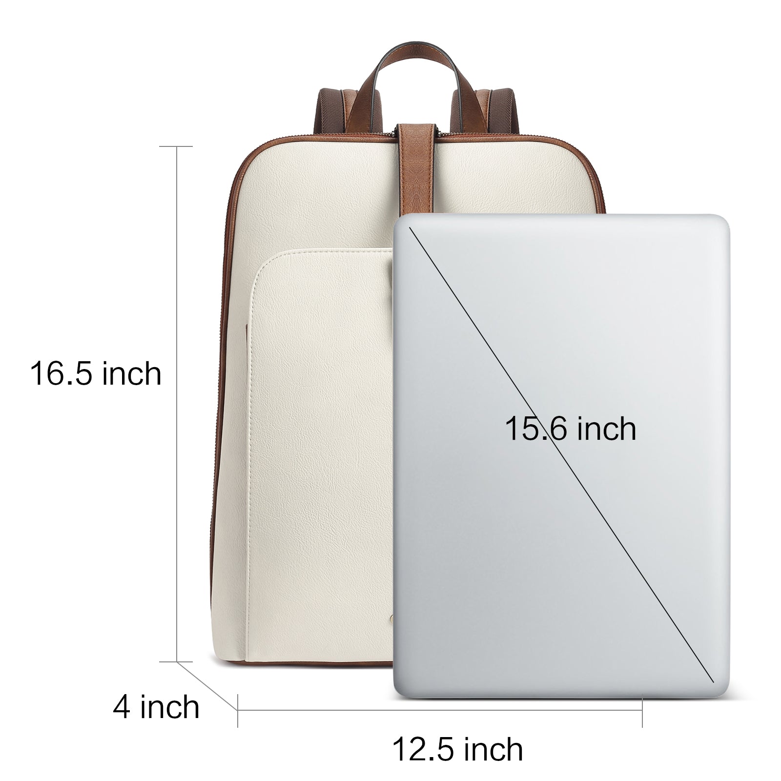 Koch Vegan Womens Designer Laptop Backpack With Luggage Strap