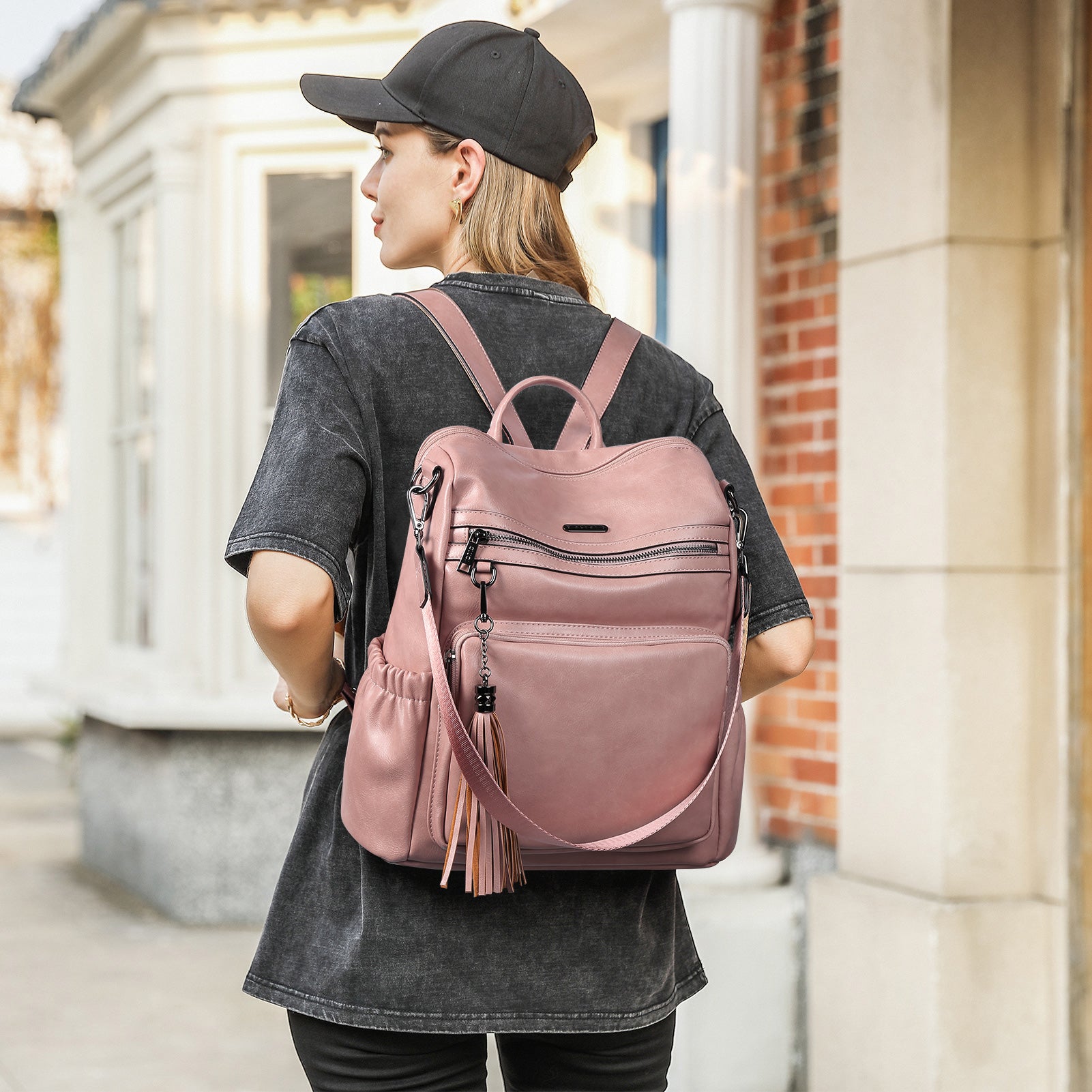 Backpack - Leather with Fringe, Luxury Authentic Vintage – Vintage