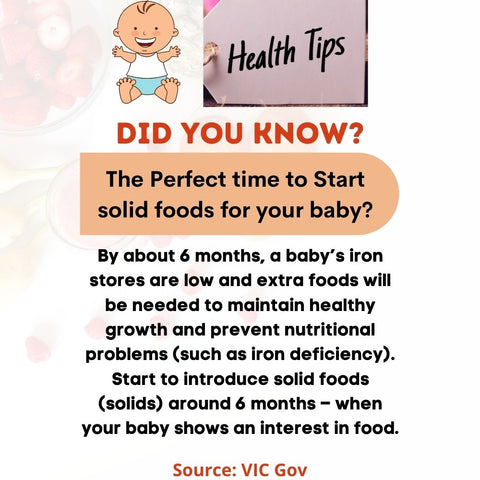 Perfect time to Start solid foods for your baby