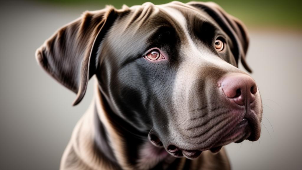 An up-close-and-personal look at a Brindle Labrador's coat—each stripe a masterpiece