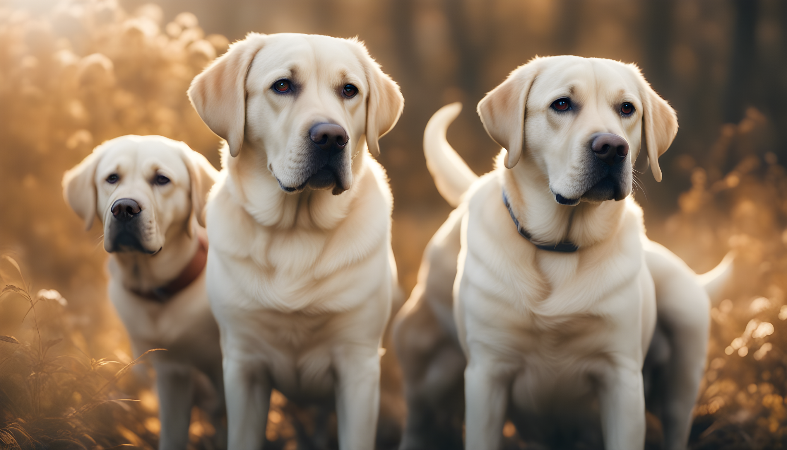 Check out these Labrador Retrievers showing off their various coat colors.