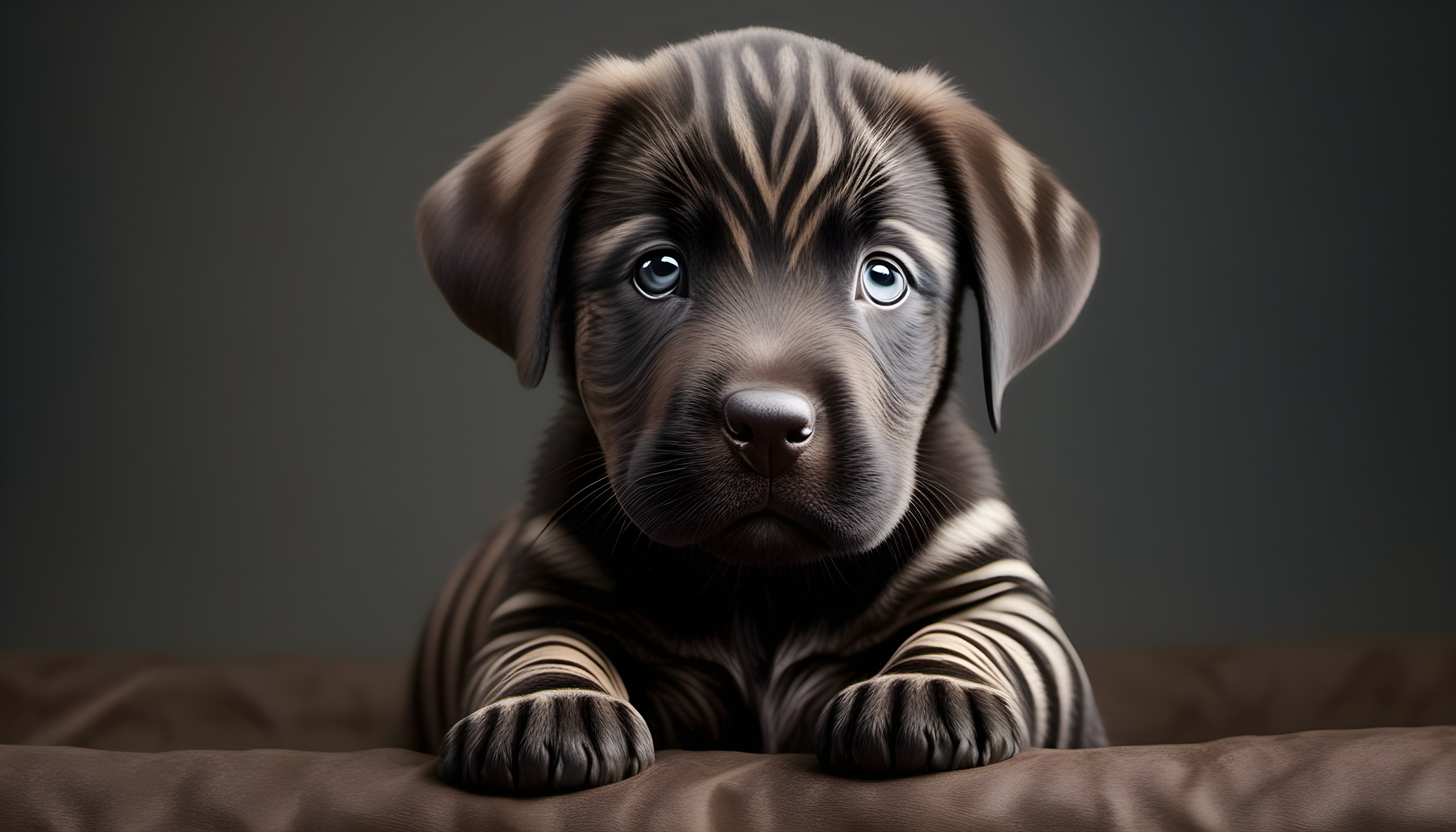 Look at this adorable Brindle Labrador puppy—those stripes are here to stay!