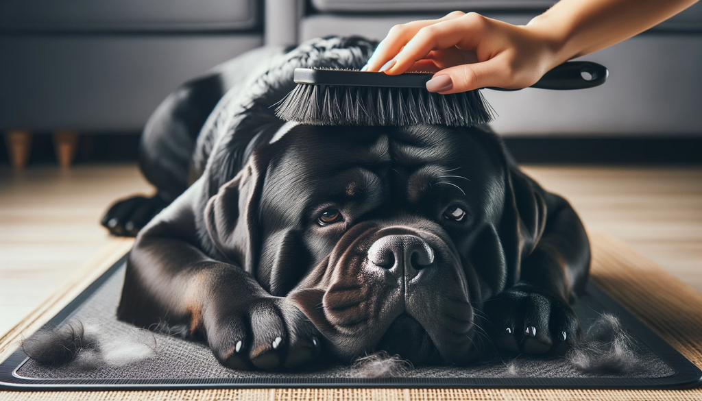 A Bullador getting a spa-like grooming session, complete with a blueberry facial and a pawdicure, exemplifying the importance of routine care for this breed.