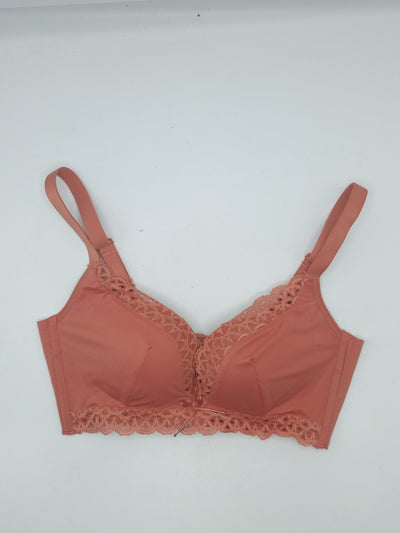 Front Design Padded Bra - Red