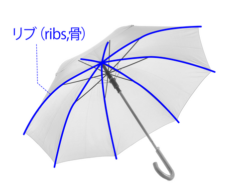 傘のリブって何？形状や本数、材料で変わる耐久性を解説！