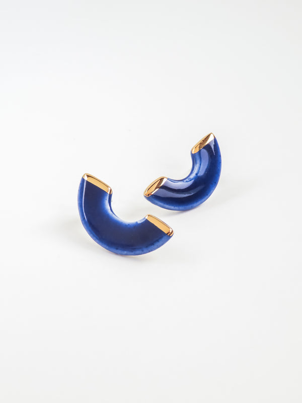 Arc Earrings · Blue