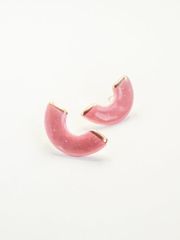 Arc Earrings · Pink