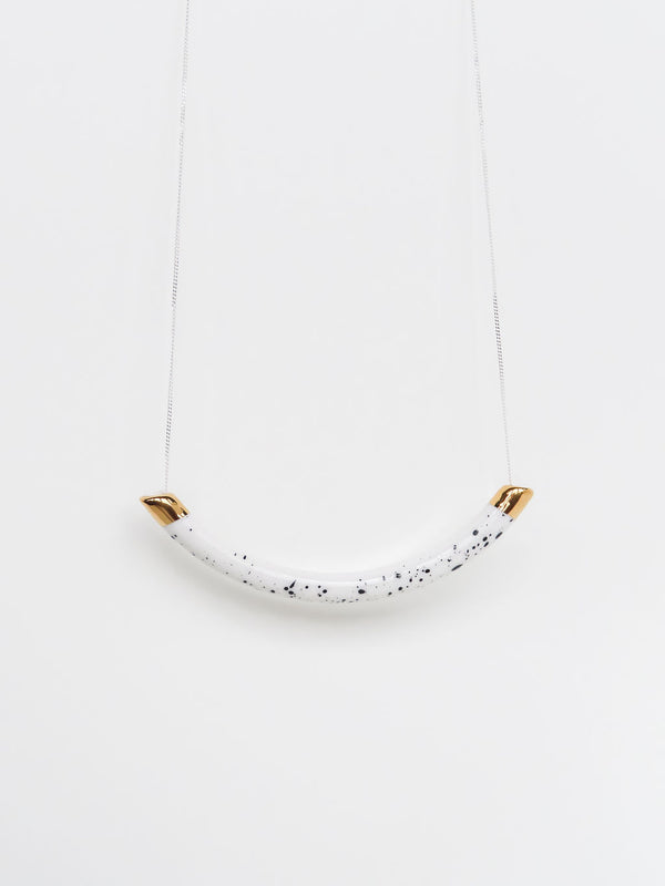 Flute Necklace · Nguni With Gold Edges