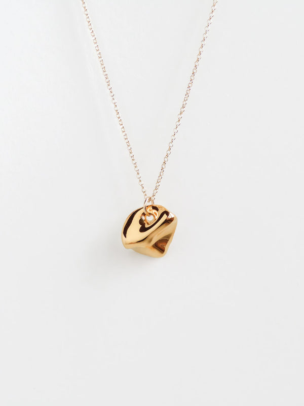 Folded Round Necklace · Gold