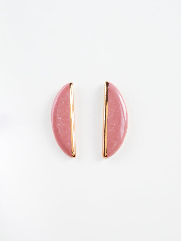 Halfmoon Earrings · Pink