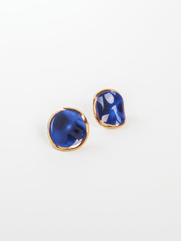 Petal Earrings · Blue