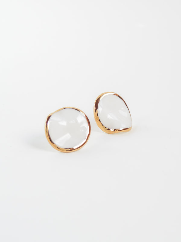 Petal Earrings · White