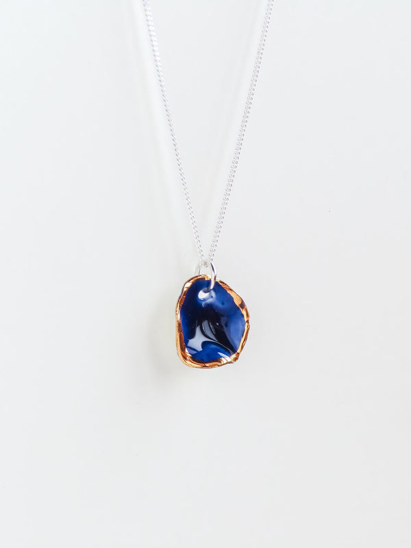 Poppy Flower Necklace · Blue