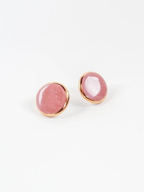 Round Earrings · Pink