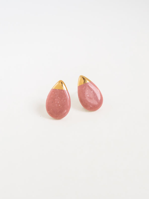 Teardrop Earrings · Pink