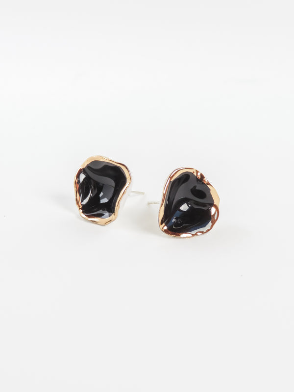 Poppy Flower Earrings · Black