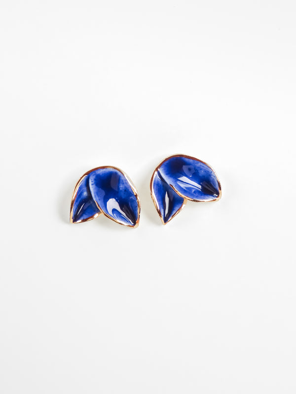 Wild Orchid Earrings · Blue