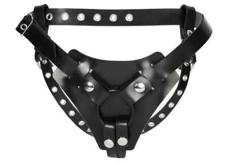 Black rubber harness