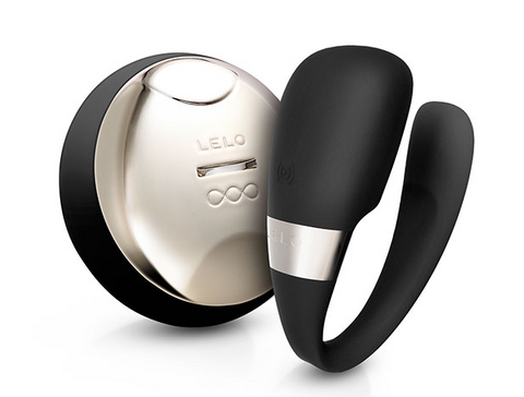 LELO TIANI COUPLES INTERCOURSE VIBRATOR WITH REMOTE CONTROL IN BLACK WITH GOLD DETAILS