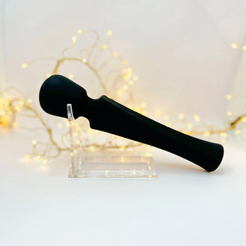 Black magic wand massager vibrator