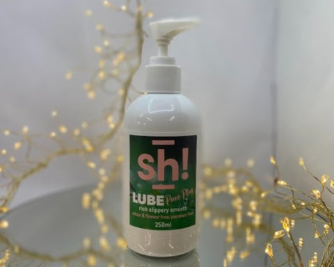 a bottle of Sh! pure plus anal lube