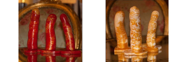 limited edition silicone dildos in marble effects