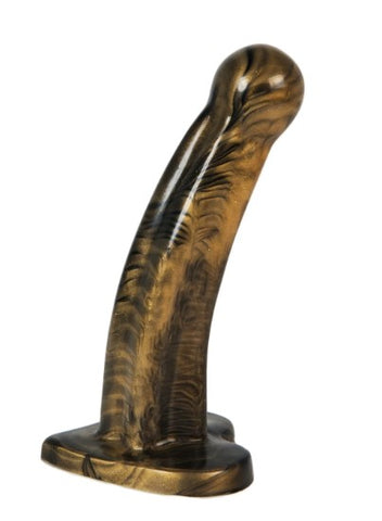 duchess silicone dildo in black & gold marble