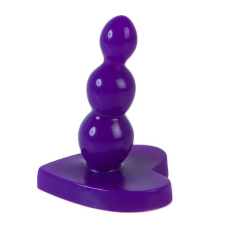 Beaded butt plug in purple