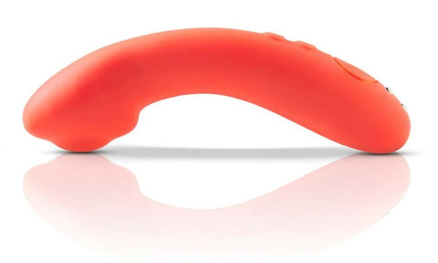 G-spot vibrator in bright orange silicone