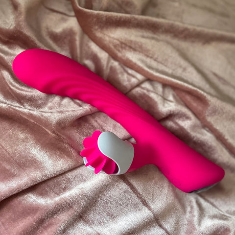 nymph clit-licking rabbit in hot pink silicone
