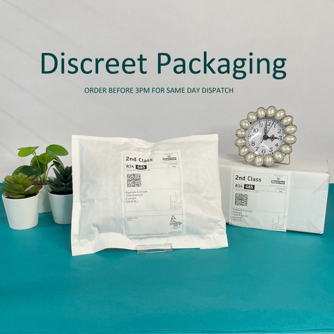 discreet packaging - order before 3pm for same-day dispatch