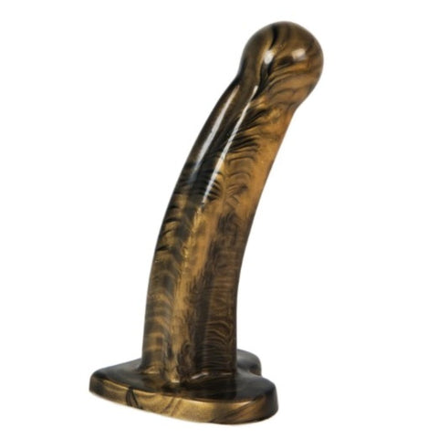 A dildo in marble black and gold