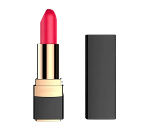 Lipstick vibrator with red tip and black case