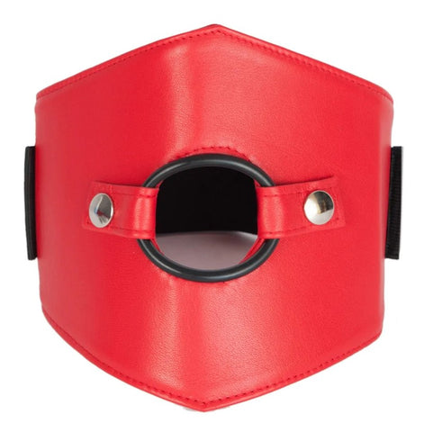 red leather thigh harness