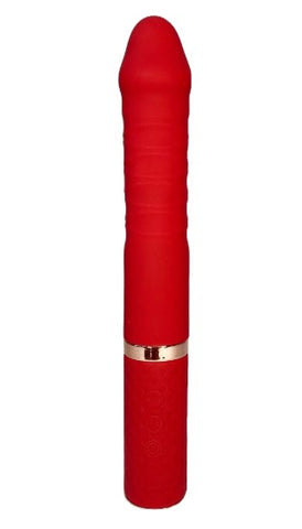 A red thrusting vibrator