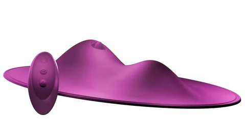 vibro pad oral sex vibrator in purple silicone with remote control