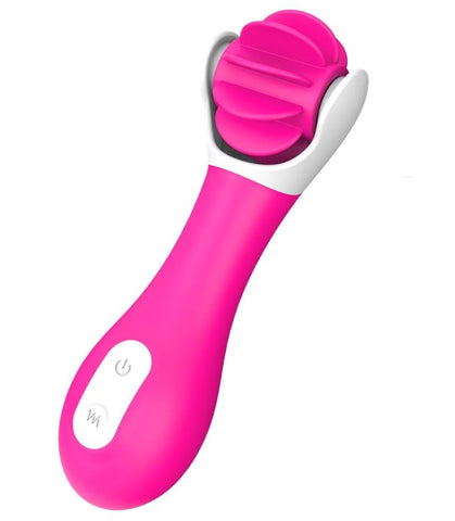 bright pink wheel of pleasure licking vibrator