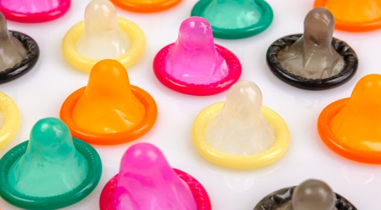 colourful condoms