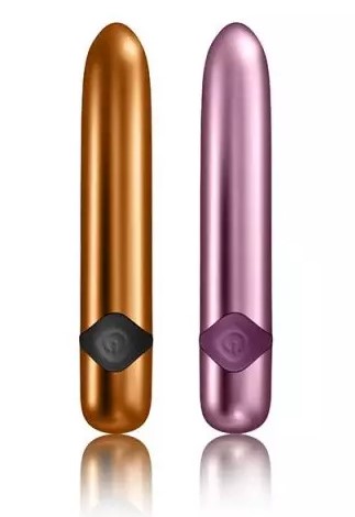 Rocks off Havana vibrators, one in gold and one in rose gold.