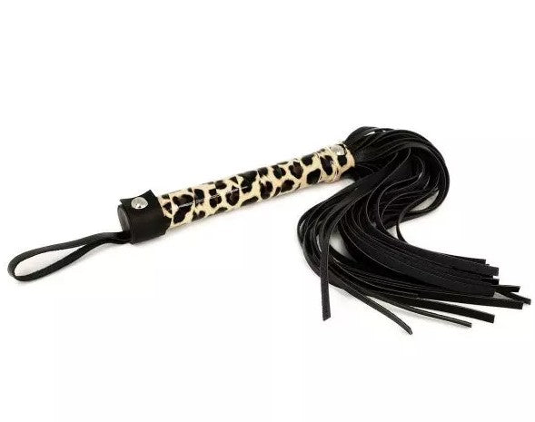 leopard-print flogger with 10" tails