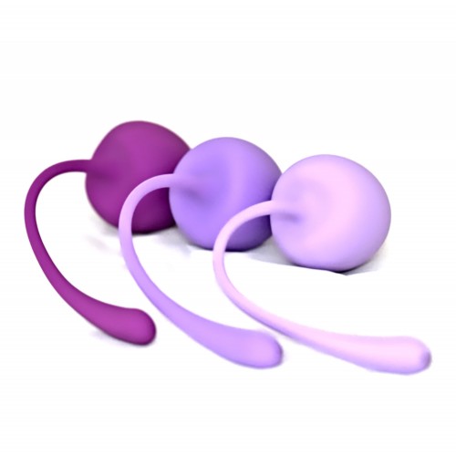 three love balls in purple 