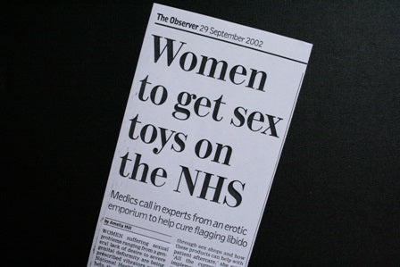 Women to get sex toys on NHS