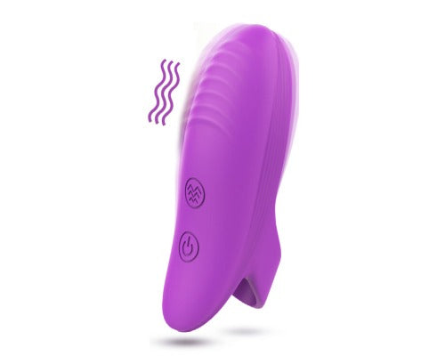 sex toys: finger vibrator in purple silicone