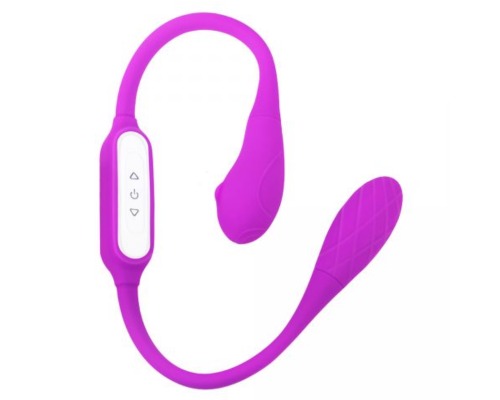 sex toys: duoble-ended vibrator in purple silicone 