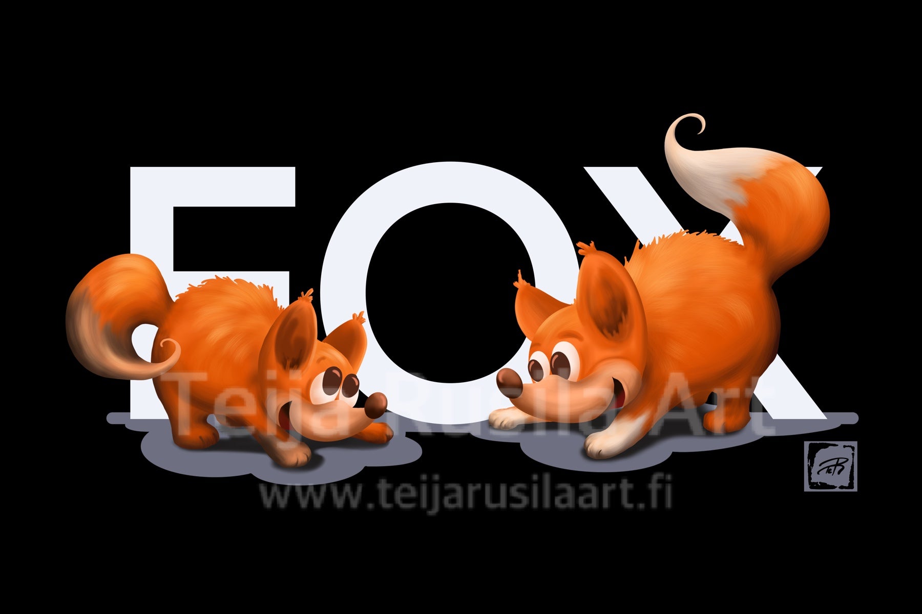 Teija Rusila Art | Lasten T-paita | FOX