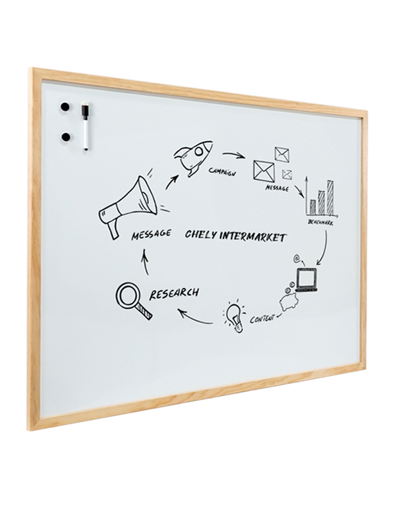 Chely Intermarket  Tablero de corcho de pared MOD-552 con marco de madera  (suro pared).Pizarra ideal como panel o tablón calendario, mapa, notas con  recuerdos, fotos y anuncios. Corcho natural resistente. 